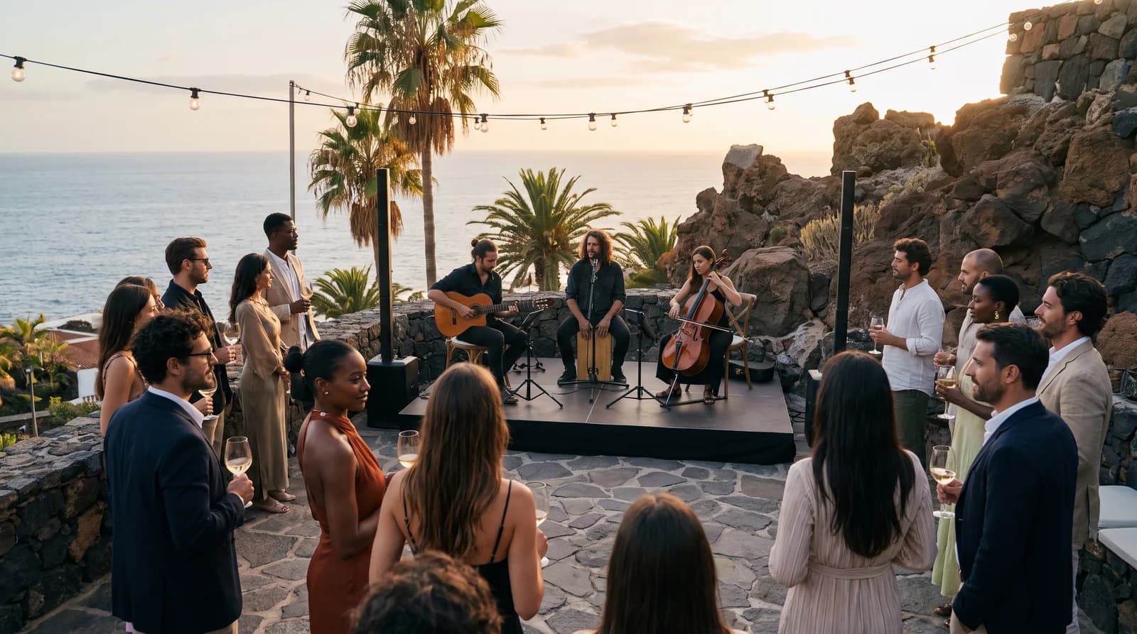 Ambiente de festival de música clásica